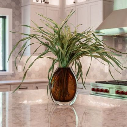 Bon-Bon Large Glass Vase in Amber