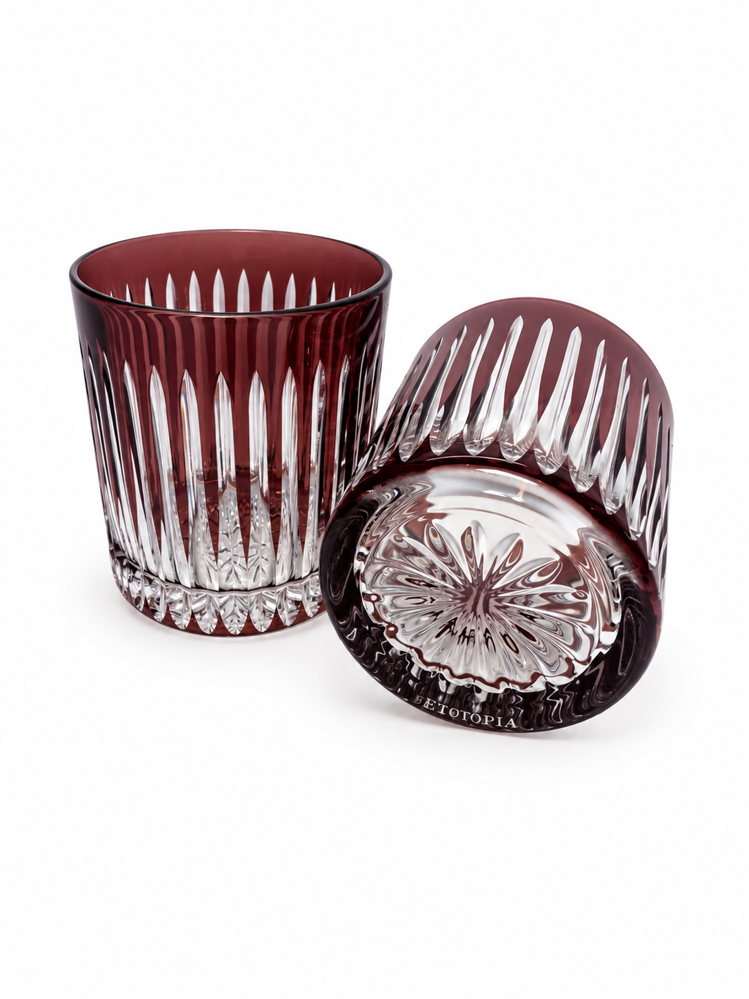 Linia Crystal Tumblers- Set of 2 in Delicate Brown