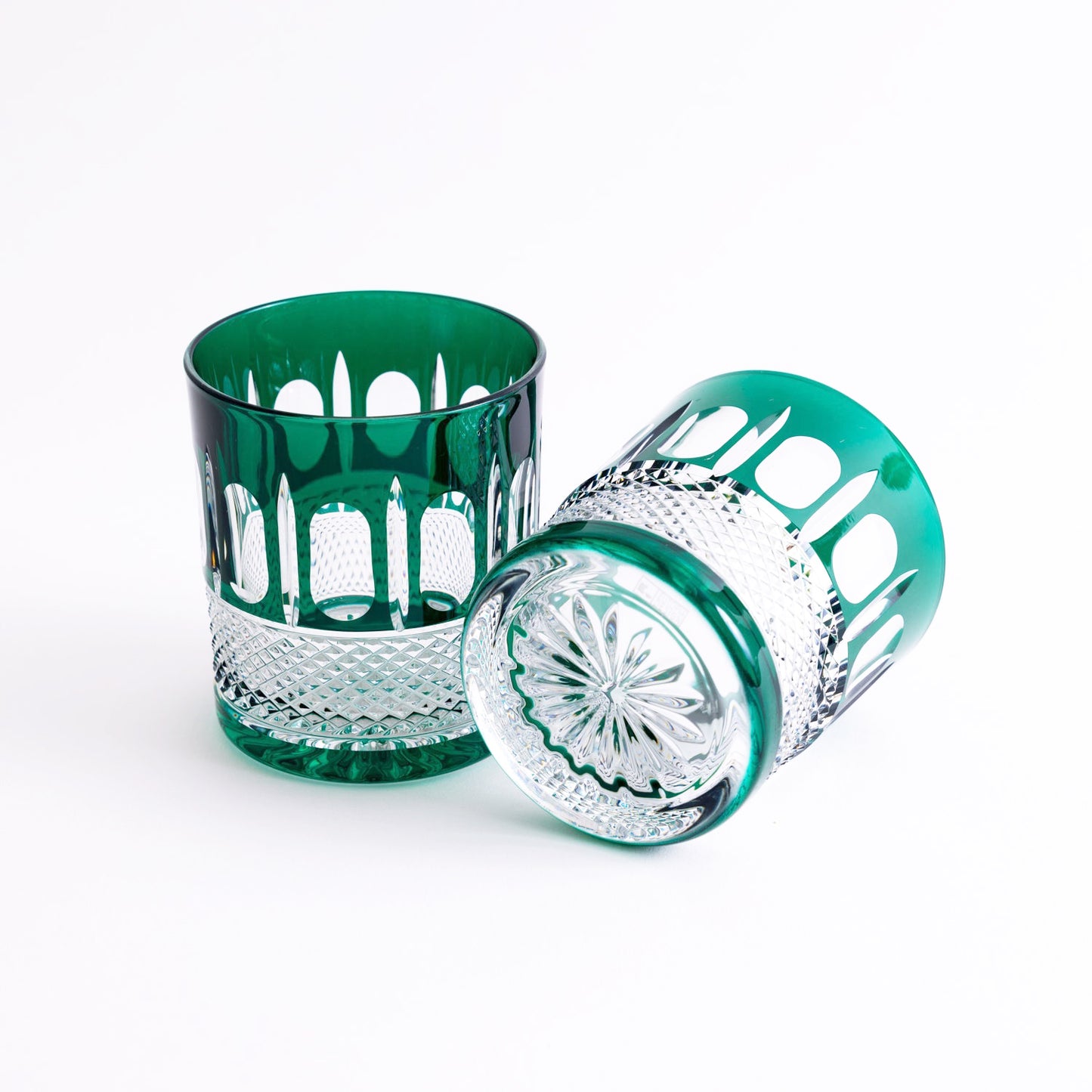 Francuz Crystal Tumblers - Set of 2 in Emerald