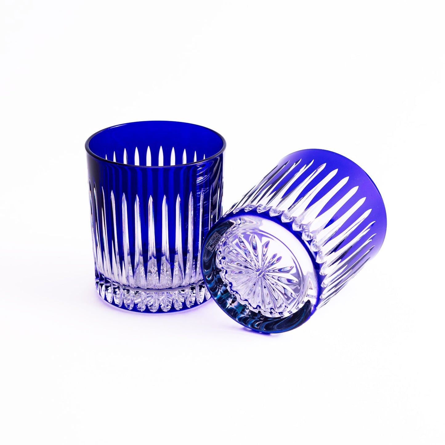 Linia Crystal Tumblers - Set of 2 in Cobalt