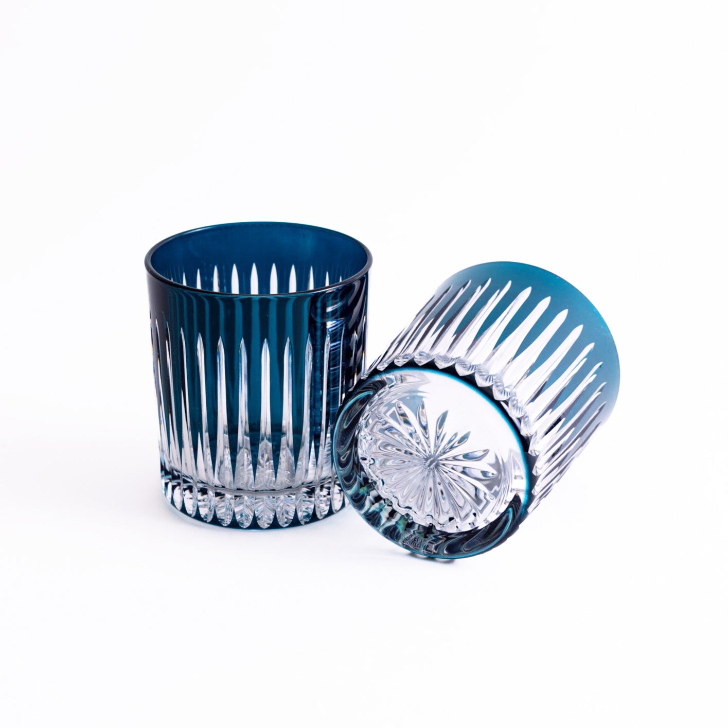 Linia Crystal Tumblers - Set of 2 in Turquoise