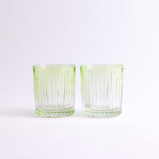 Linia Crystal Tumblers - Set of 2 light green