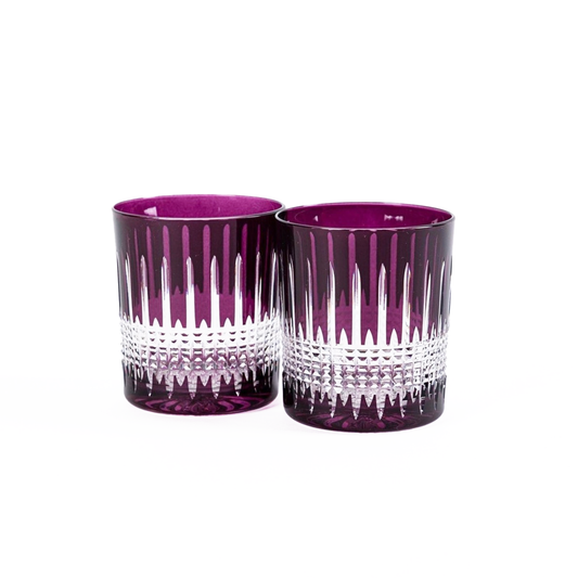 Miecz Crystal Tumblers - Set of 2 in Aubergine