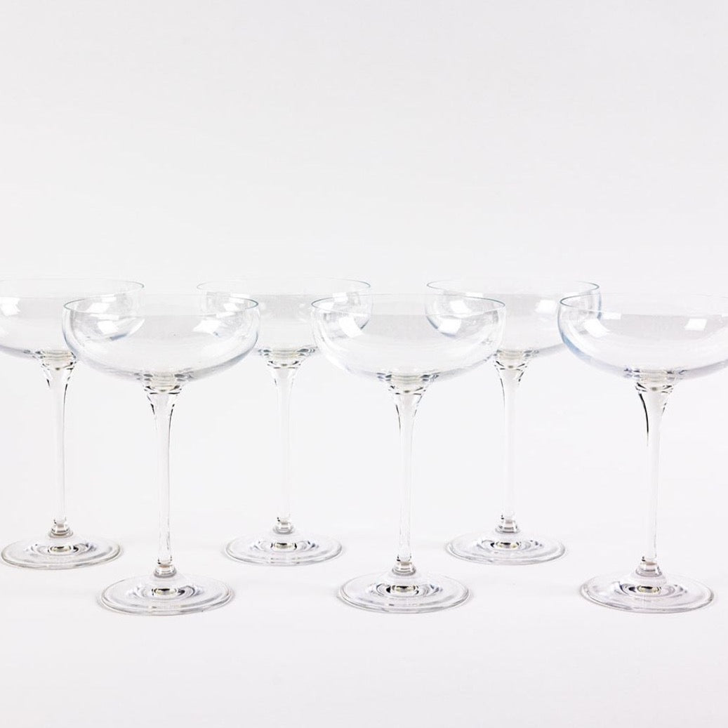 Classic Champagne Glasses - Set of 6