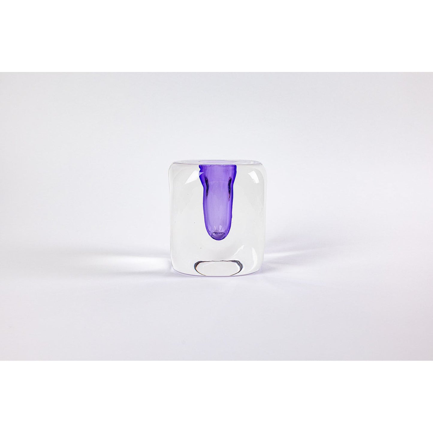 Bon-Bon Square Glass Vase in Purple