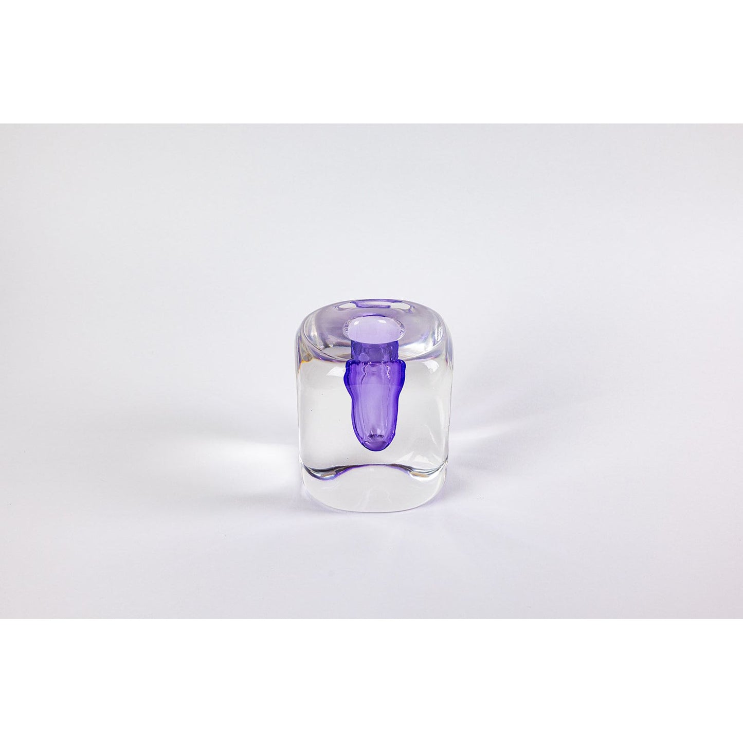 Bon-Bon Square Glass Vase in Purple