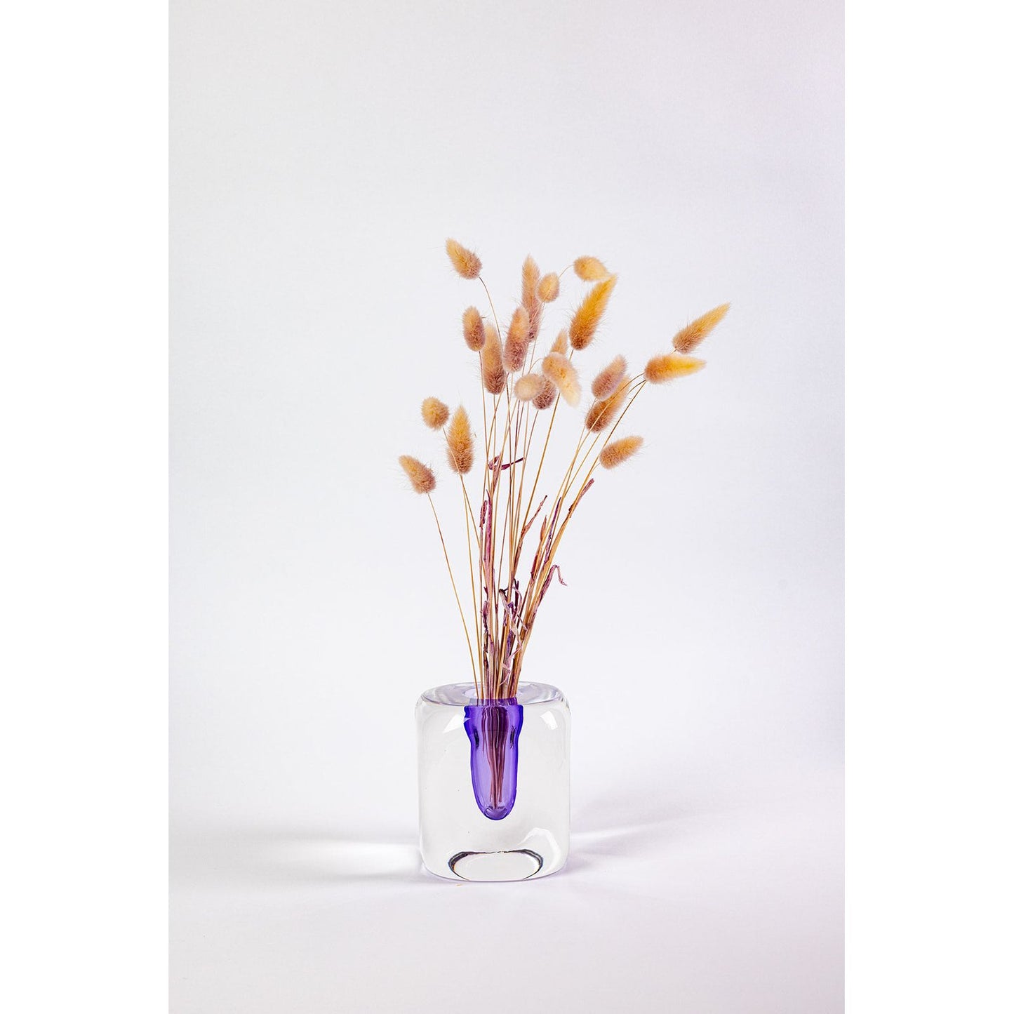 Bon-Bon Square Glass Vase in Purple