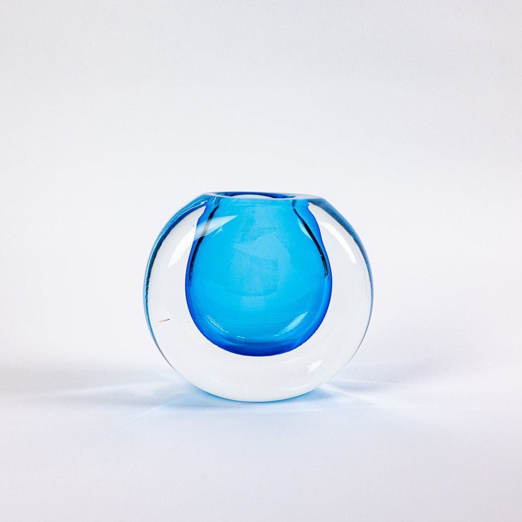 Bon-Bon Glass Vase in Turkus Blue
