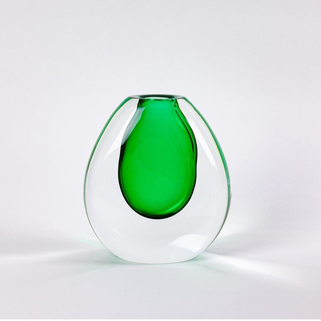 Bon-Bon Green Glass Vase