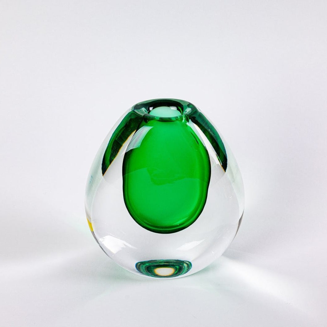 Bon-Bon Green Glass Vase