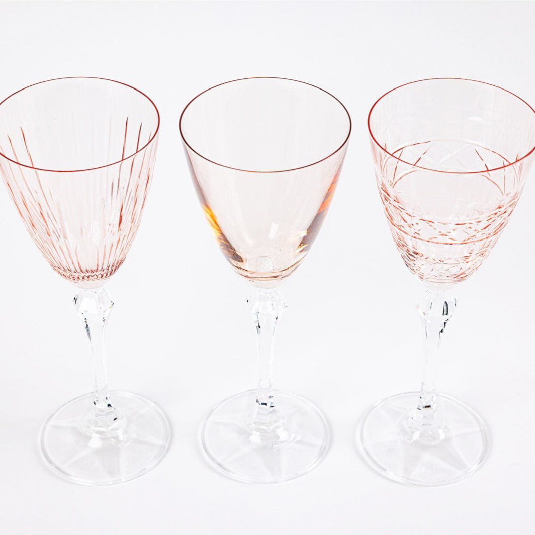 Crystal Wine Glasses- Set of 6