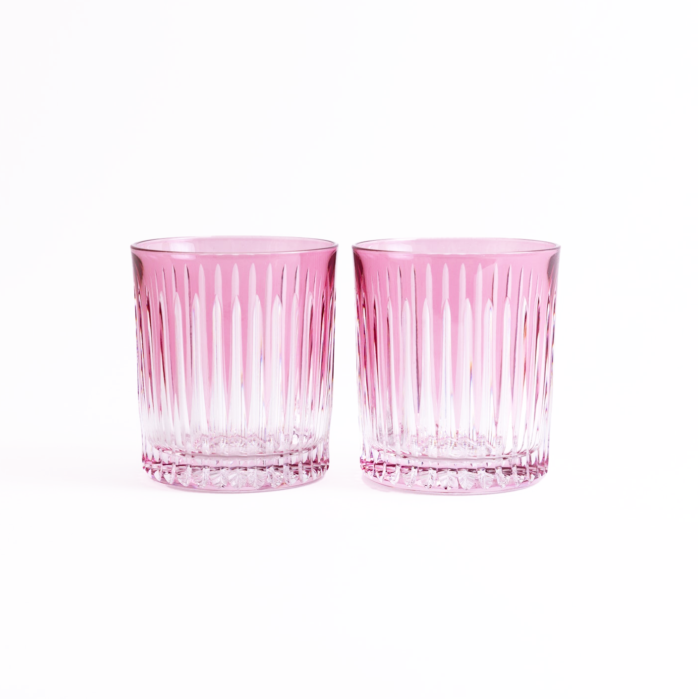 Linia Crystal Tumblers - Set of 2 in Rose