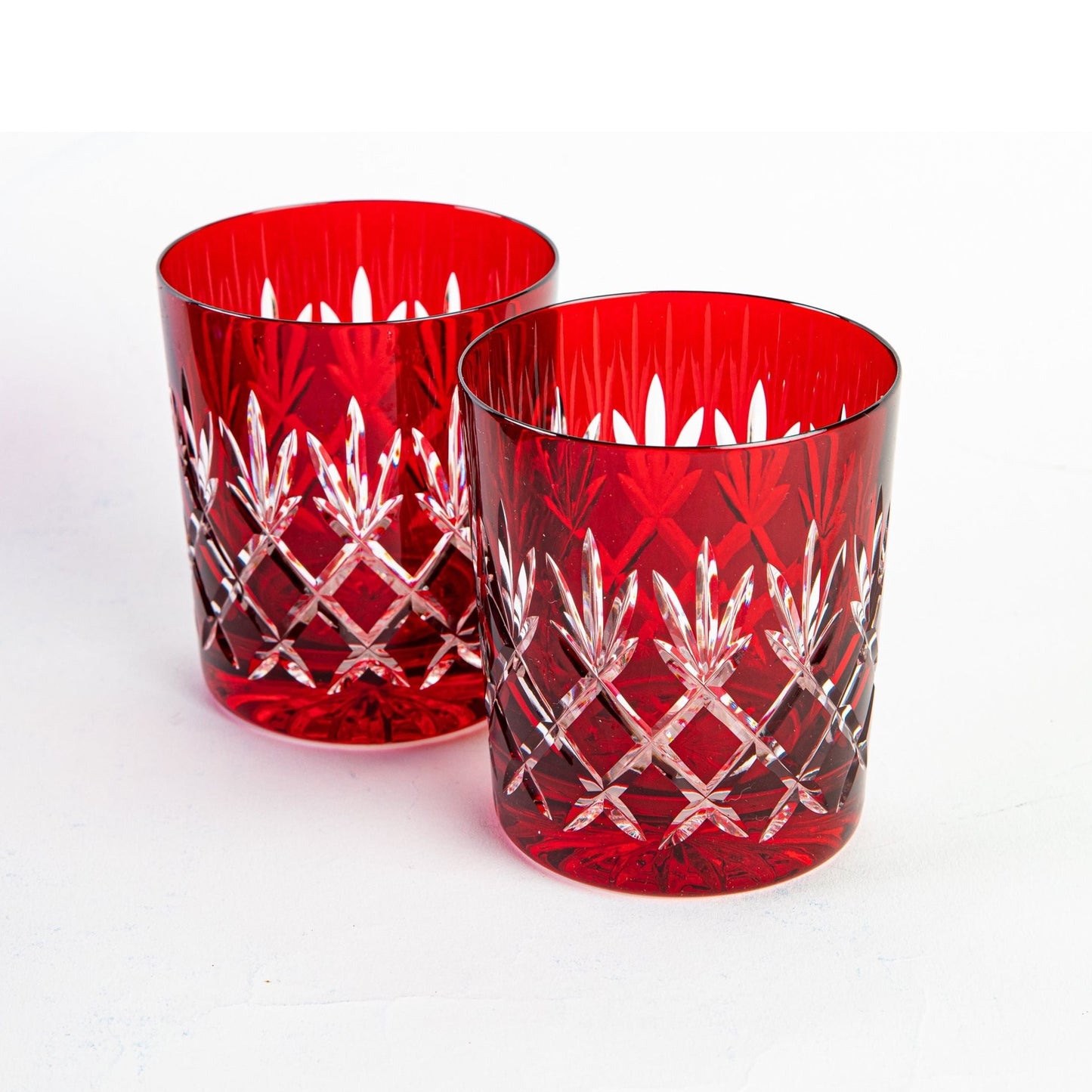 Koszyk Crystal Tumblers - Set of 2 in Red