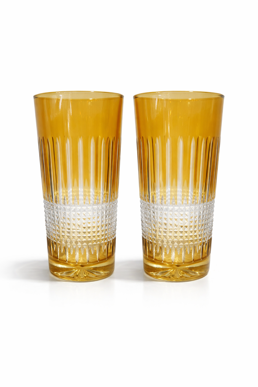 Miecz Crystal Red  Highball Glasses - Set of 2 yellow