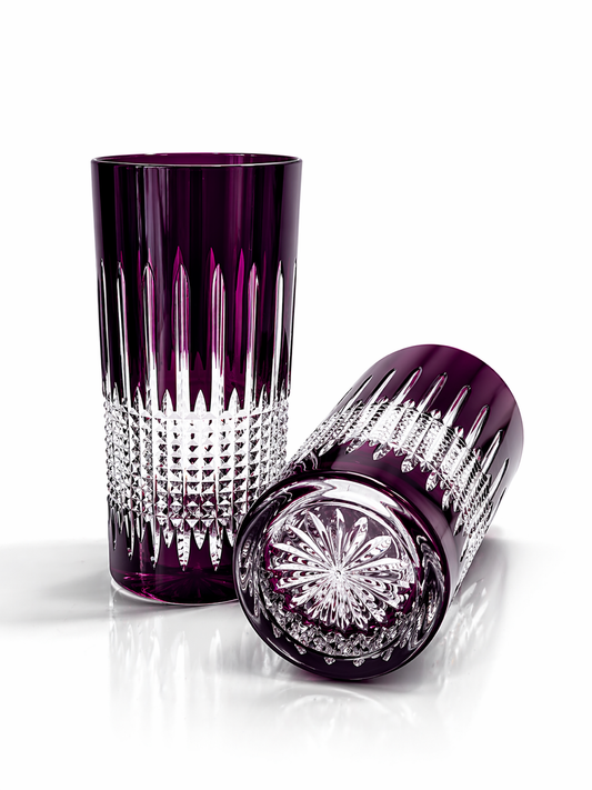 Miecz Crystal Red  Highball Glasses - Set of 2 aubergine