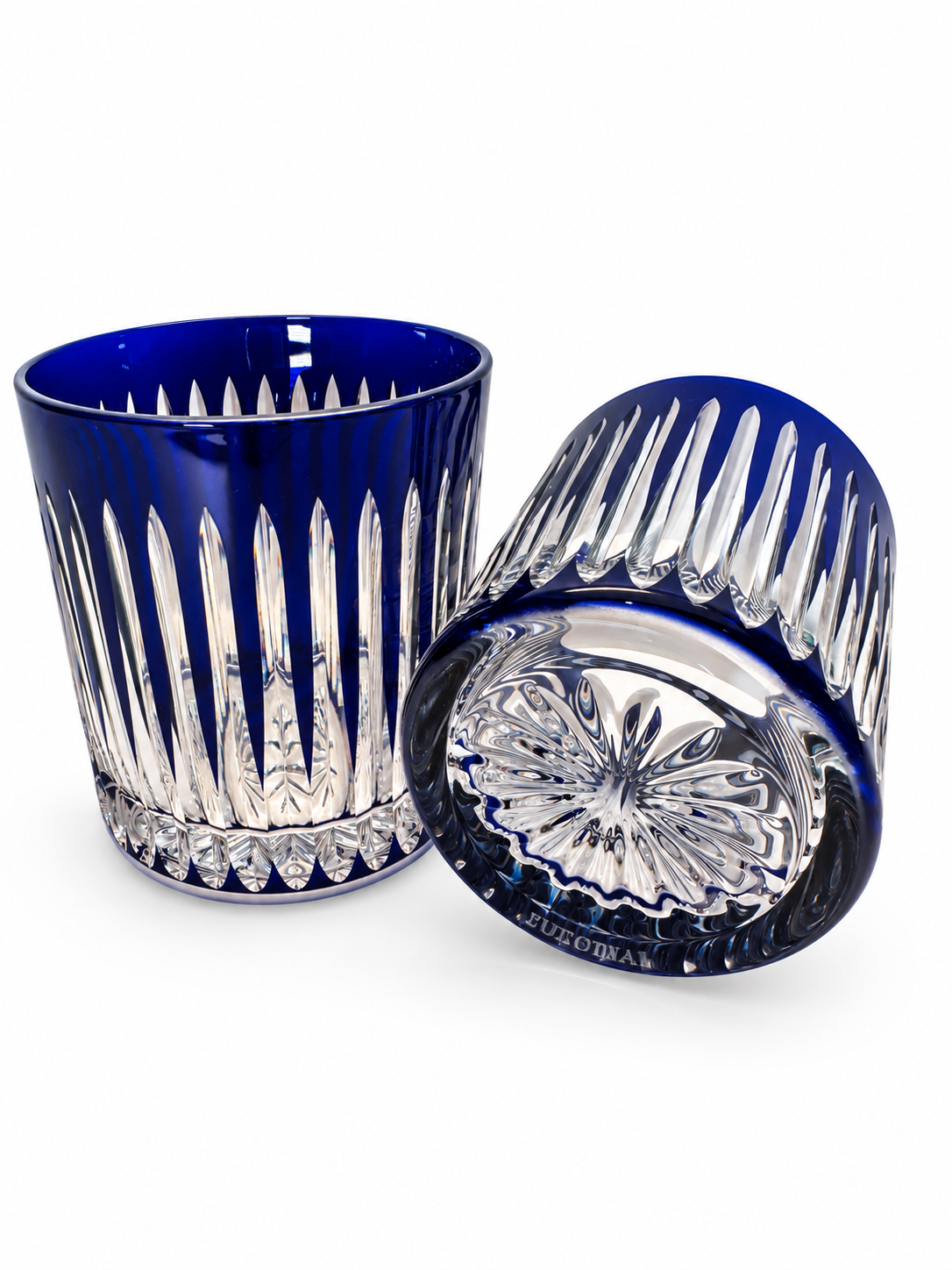 Linia Crystal Tumblers - Set of 2 in Navy
