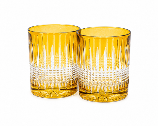 Miecz Crystal Tumblers - Set of 2 Lekki Yellow