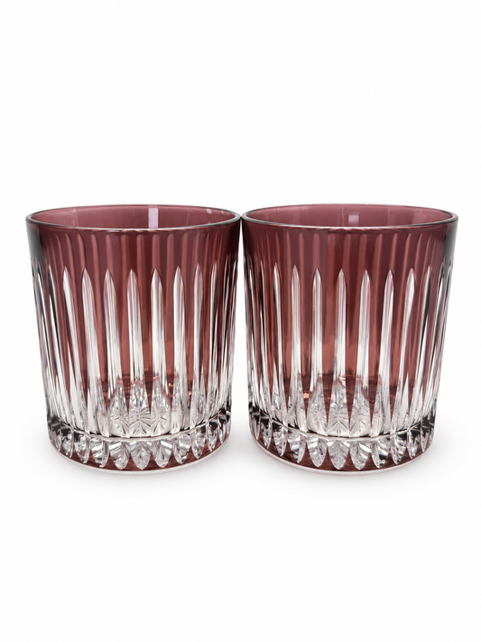 Linia crystal tumblers- Set of 2 in is delicate brown