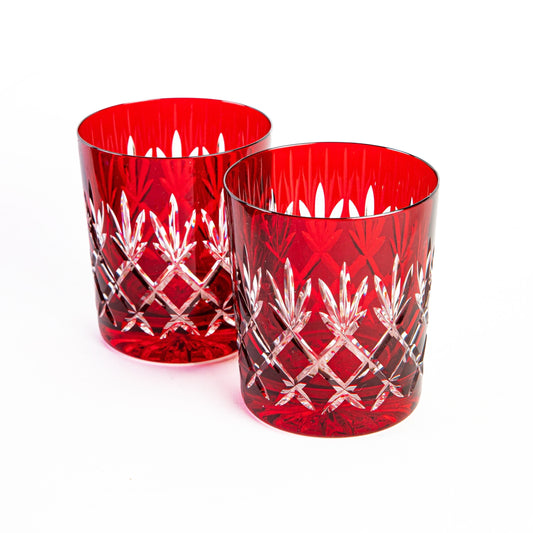 Koszyk Crystal Tumblers - Set of 2 in Red