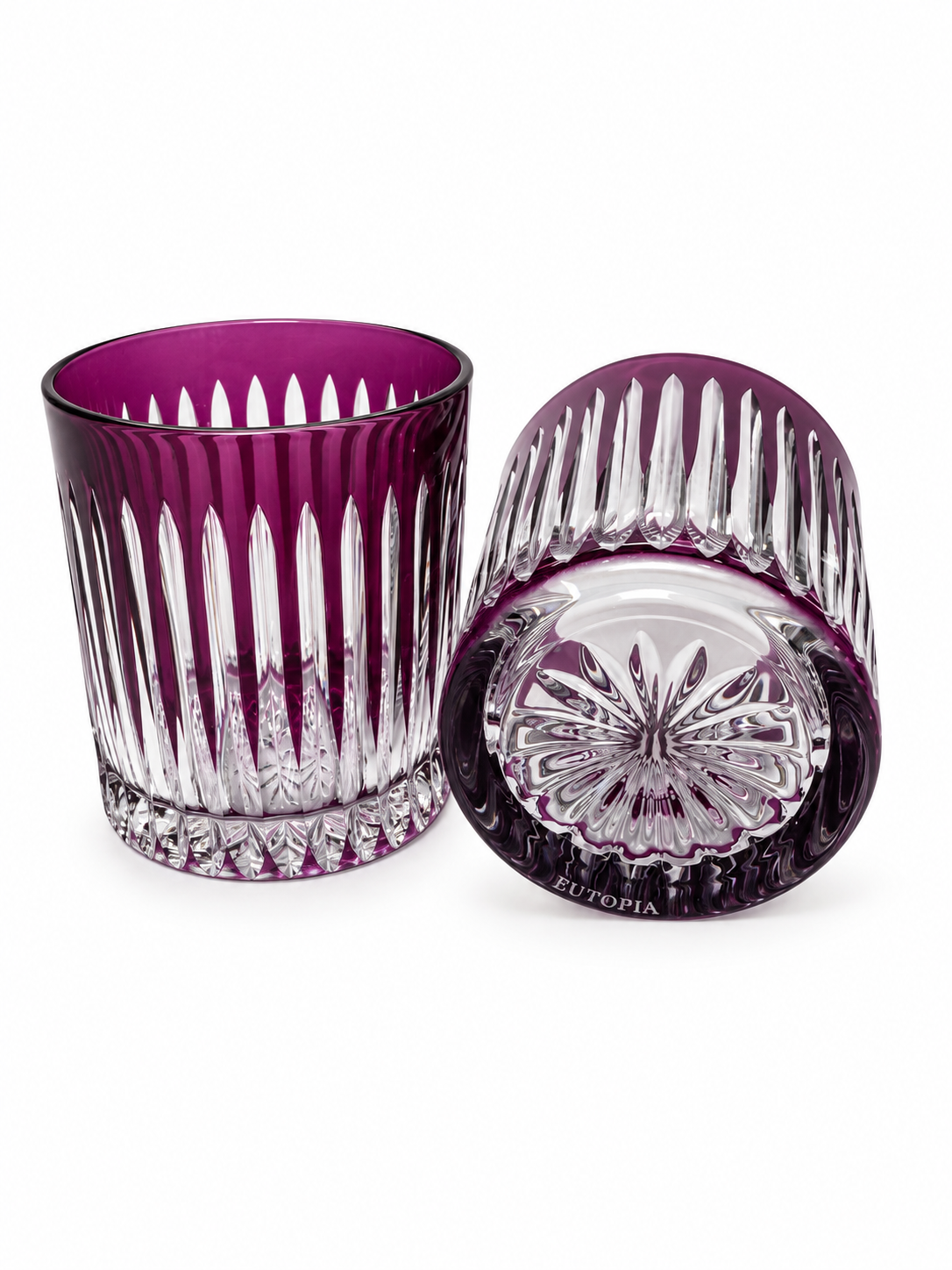 Linia Crystal Tumblers - Set of 2 in Plum