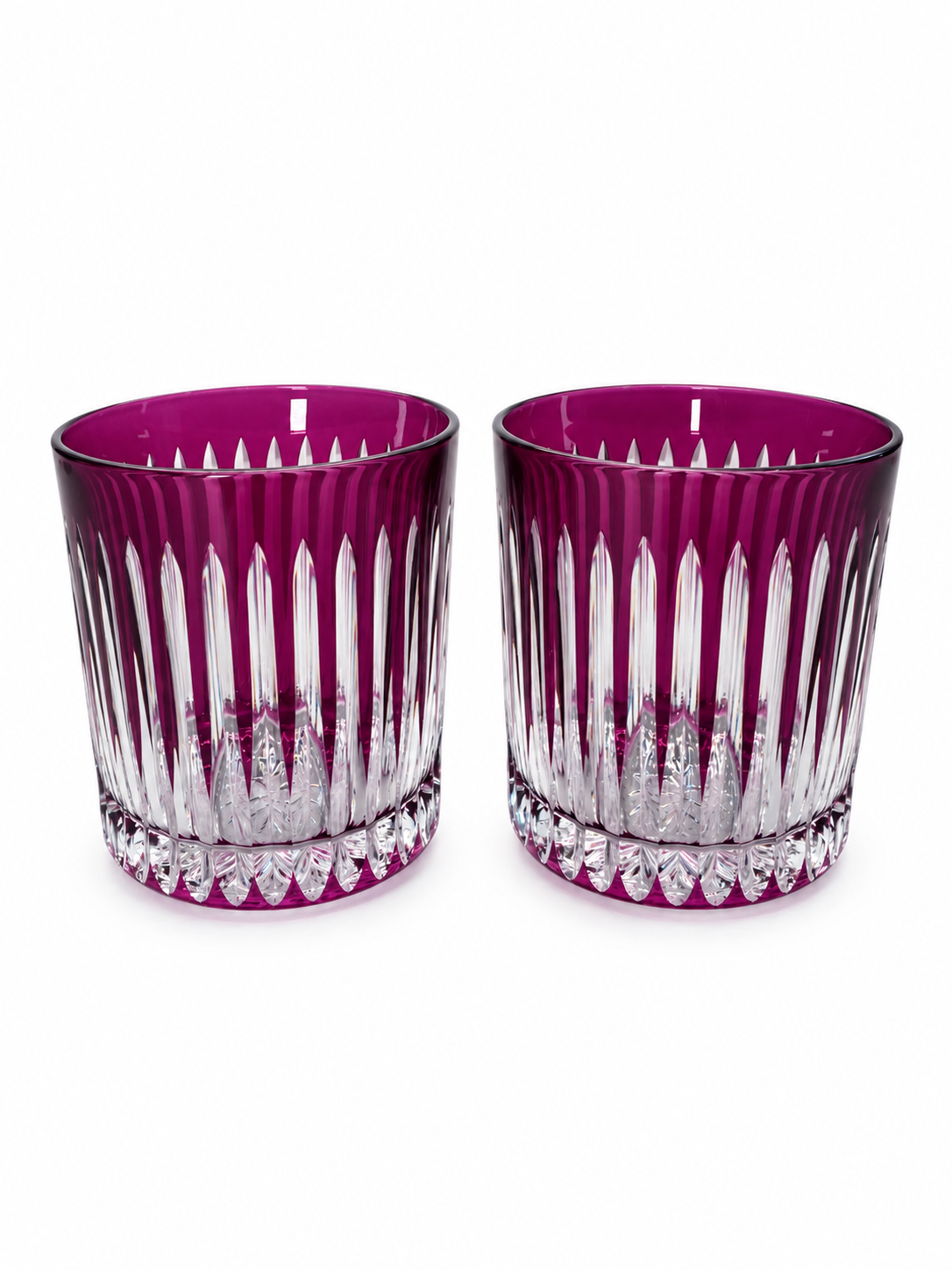 Linia Crystal Tumblers - Set of 2 in Plum