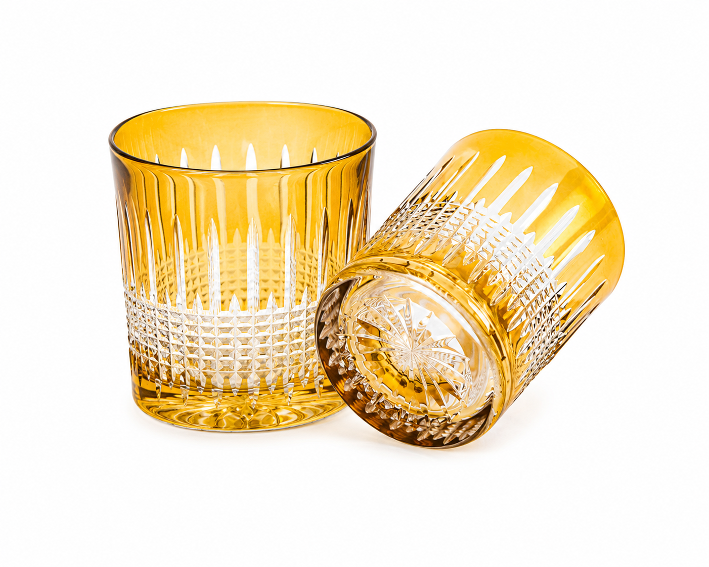Miecz Crystal Tumblers - Set of 2 Lekki Yellow