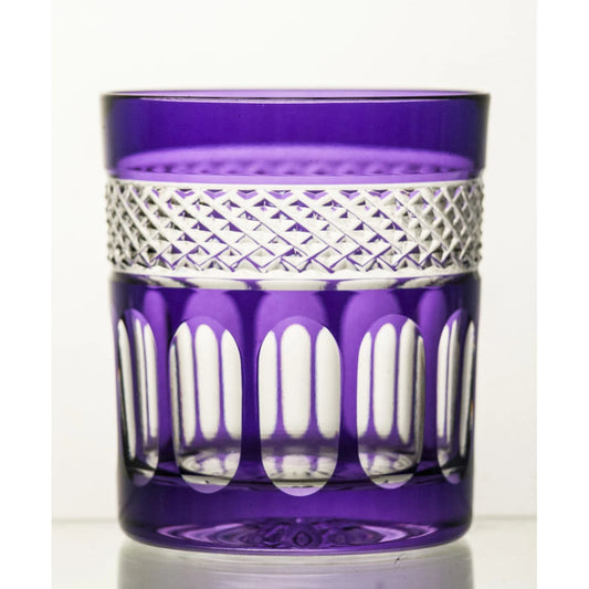 Reversed Francuz Crystal Tumblers - Set of 2 in Purple