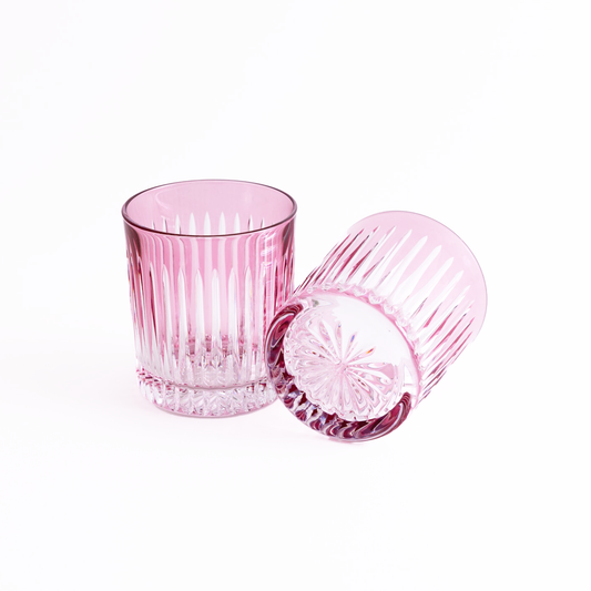 Linia Crystal Tumblers - Set of 2 in Rose