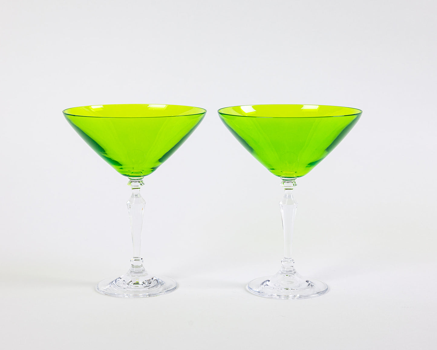 Painted Crystal Martini Glasses - Set of two