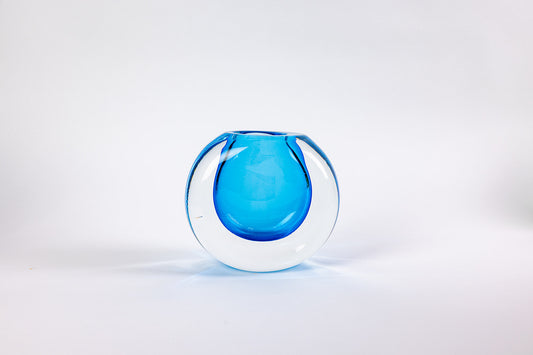 Bon-Bon Glass Vase in Turkus Blue