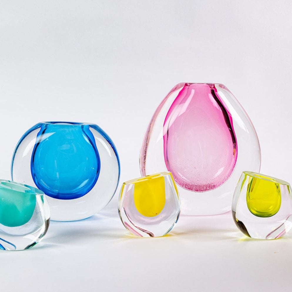 Bon-Bon Green Glass Vase