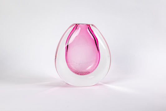 Bon-Bon Glass Vase in Roza Pink