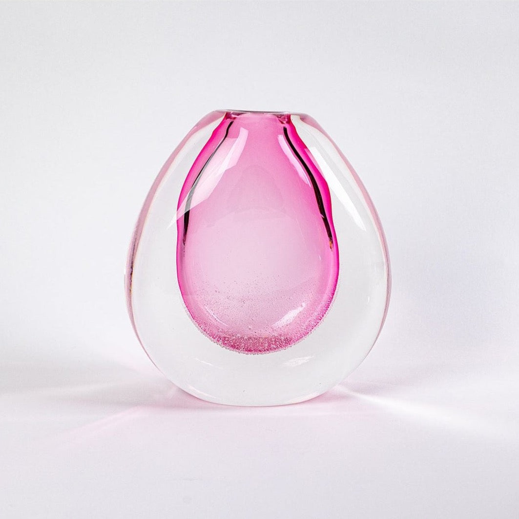 Bon-Bon Glass Vase in Roza Pink