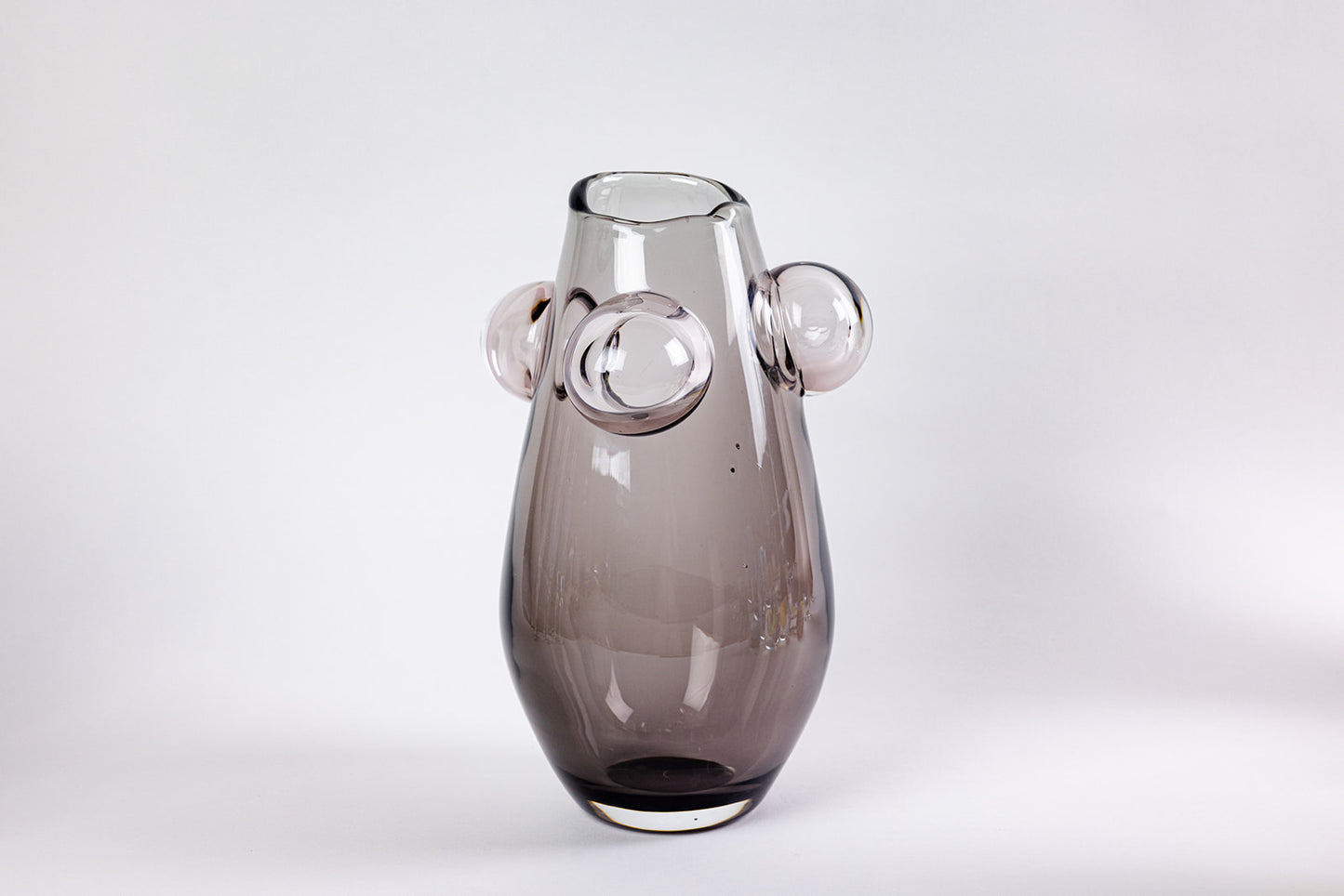 Glass Bubble Vase in Dym Gray