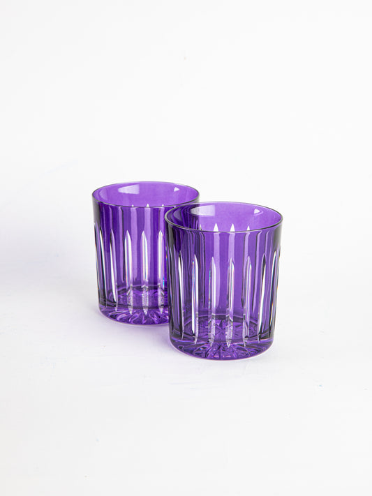 Trawa Crystal Tumblers - Set of 2 in Purple