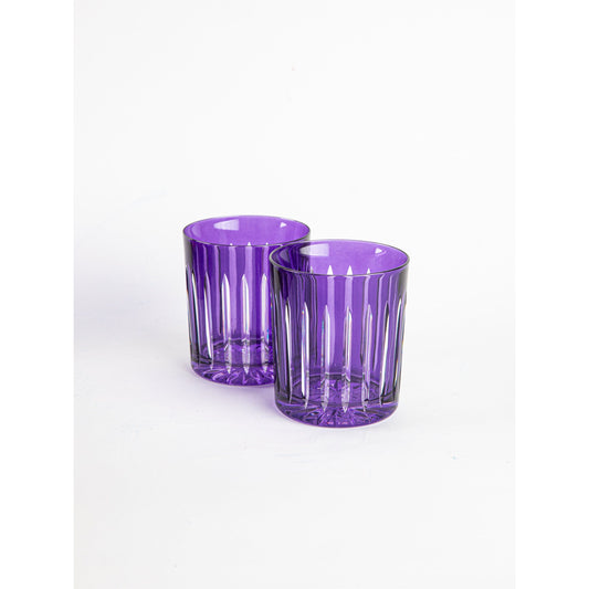 Trawa Crystal Tumblers - Set of 2 in Purple